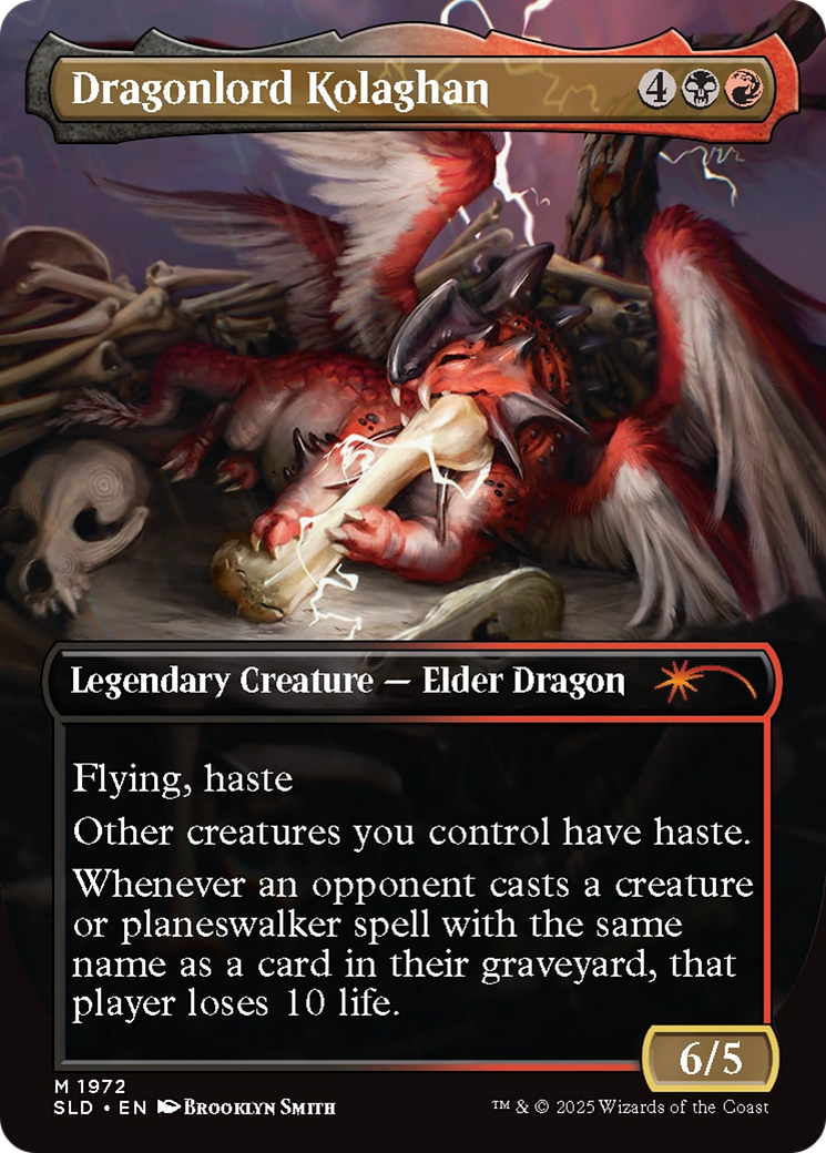 Dragonlord Kolaghan // Dragonlord Kolaghan  [Foil]  (SLD-1972) - [Secret Lair Drop] (Borderless) - Trinity Hobby