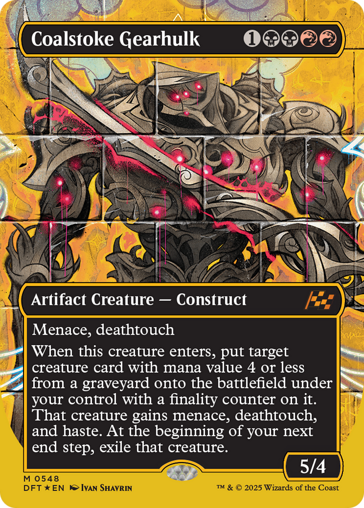 Coalstoke Gearhulk (Borderless) (First-Place Foil) [Aetherdrift] - Trinity Hobby