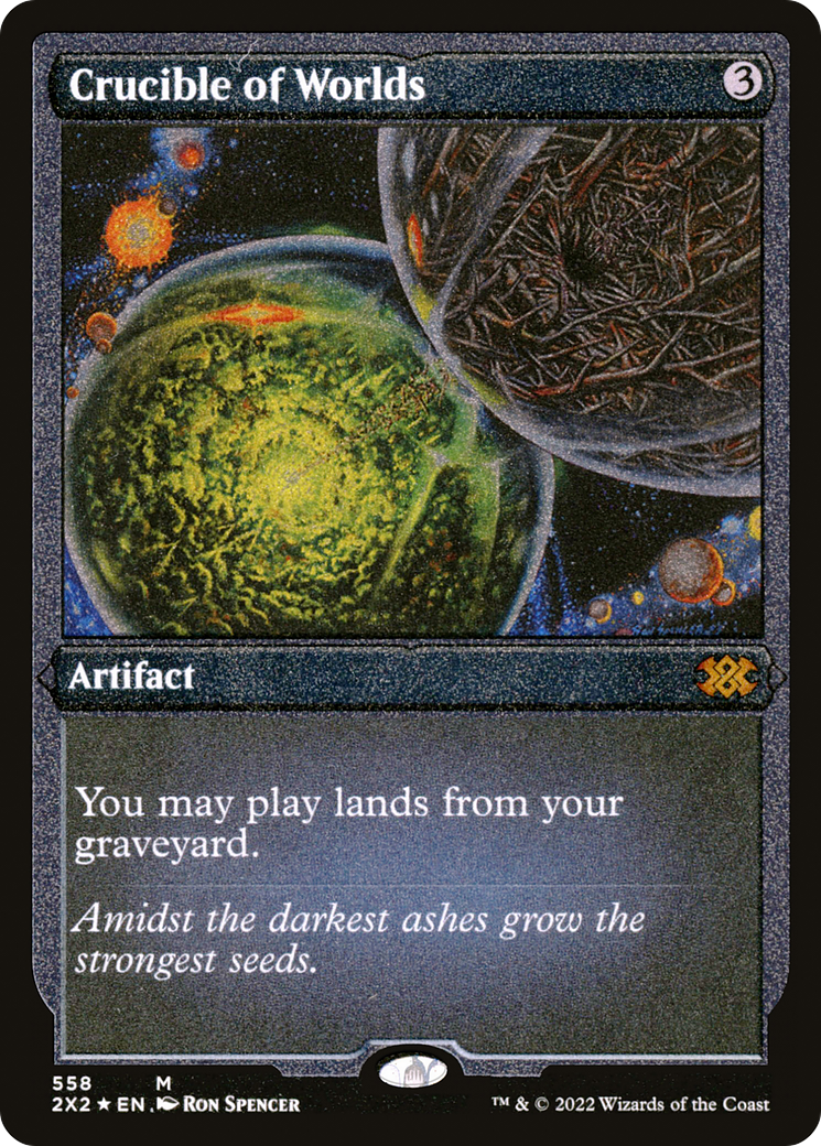 Crucible of Worlds (Foil Etched)  [Foil]  (2X2-558) - [Double Masters 2022] - Trinity Hobby