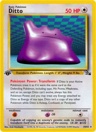 Ditto (18/62) [Fossil 1st Edition] - Trinity Hobby
