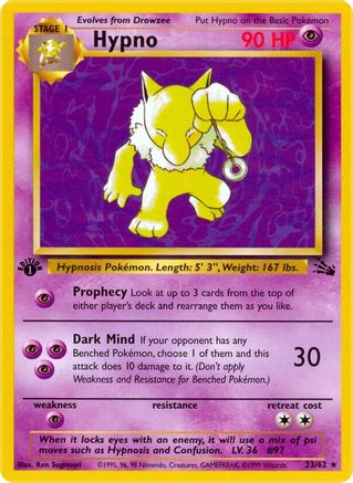 Hypno (23/62) [Fossil 1st Edition] - Trinity Hobby