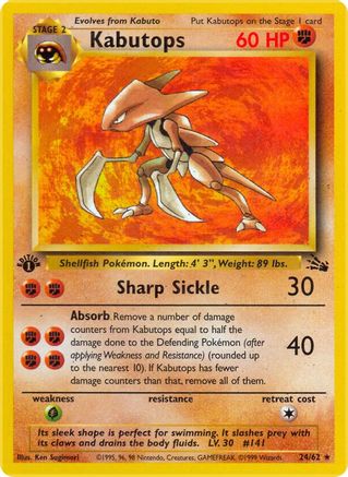 Kabutops (24/62) [Fossil 1st Edition] - Trinity Hobby
