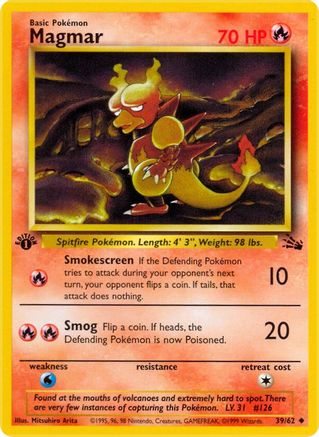 Magmar (39/62) [Fossil 1st Edition] - Trinity Hobby