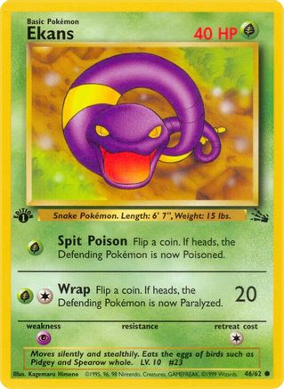 Ekans (46/62) [Fossil Unlimited] - Trinity Hobby