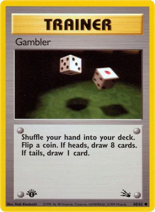 Gambler (60/62) [Fossil 1st Edition] - Trinity Hobby