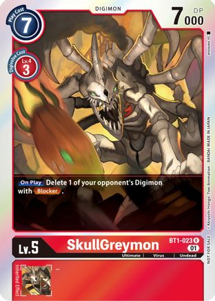 SkullGreymon [BT1-023] (ST-11 Special Entry Pack) [Release Special Booster Promos] - Trinity Hobby