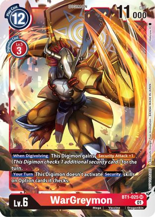 WarGreymon [BT1-025] (ST-11 Special Entry Pack) [Release Special Booster Promos] - Trinity Hobby