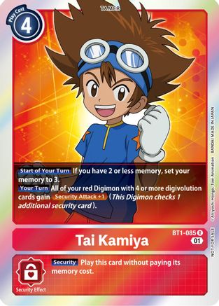 Tai Kamiya [BT1-085] (ST-11 Special Entry Pack) [Release Special Booster Promos] - Trinity Hobby