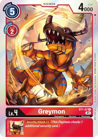 Greymon [ST1-07] (ST-11 Special Entry Pack) [Starter Deck: Gaia Red Promos] - Trinity Hobby