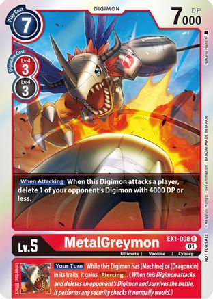 MetalGreymon [EX1-008] (Premium Deck Set Lucky Pack) [Classic Collection Promos] - Trinity Hobby