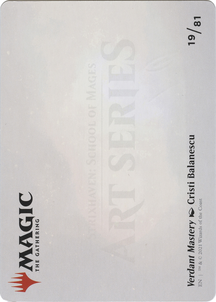 Verdant Mastery Art Card  (ASSTX-019) - [Strixhaven Art Series] (Borderless) - Trinity Hobby
