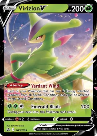 Virizion V (SWSH295) [Sword & Shield: Black Star Promos] - Trinity Hobby