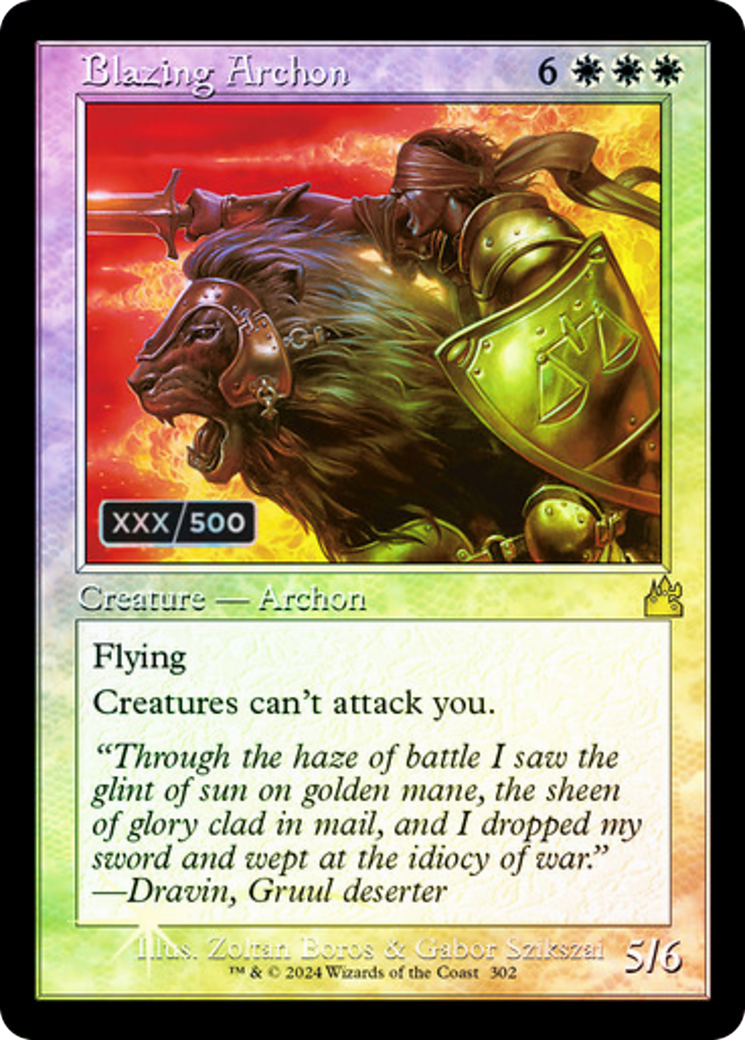 Blazing Archon (Retro) (Serialized) [Ravnica Remastered] - Trinity Hobby
