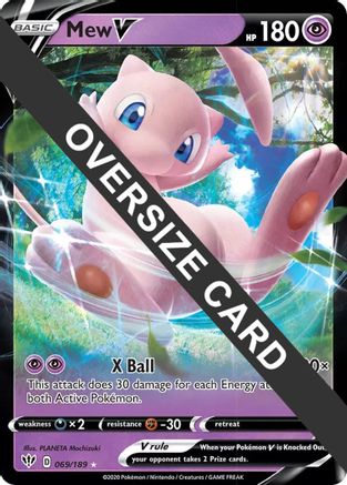 Mew V (069/189) (Jumbo Card) [Sword & Shield: Darkness Ablaze] - Trinity Hobby