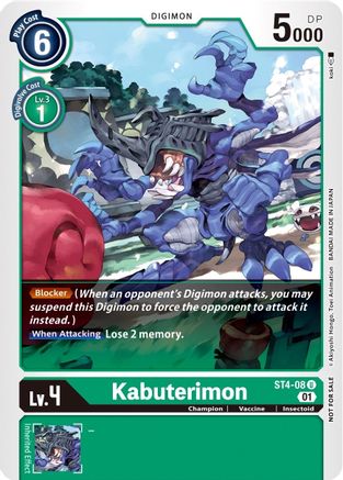 Kabuterimon [ST4-08] (Winner Pack Xros Encounter) [Starter Deck: Giga Green Promos] - Trinity Hobby