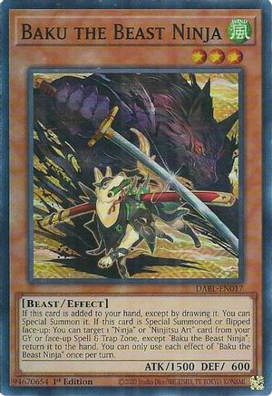 Baku the Beast Ninja [DABL-EN017] Super Rare - Trinity Hobby