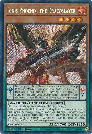 Ignis Phoenix, the Dracoslayer [DABL-EN022] Secret Rare - Trinity Hobby