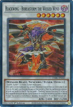 Blackwing - Boreastorm the Wicked Wind [DABL-EN043] Super Rare - Trinity Hobby