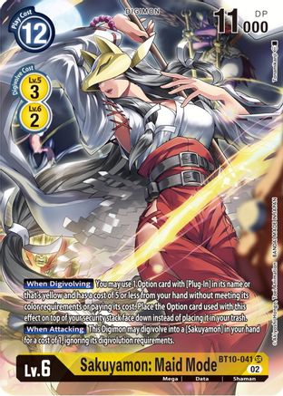 Sakuyamon: Maid Mode [BT10-041] (Alternate Art) [Xros Encounter] - Trinity Hobby