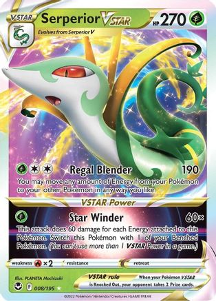 Serperior VSTAR (008/195) [Sword & Shield: Silver Tempest] - Trinity Hobby