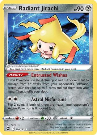 Radiant Jirachi (120/195) [Sword & Shield: Silver Tempest] - Trinity Hobby