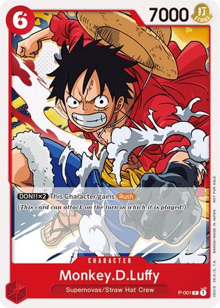 Monkey.D.Luffy (Super Pre-Release) [Participant] (P-001) - [One Piece Promotion Cards] - Trinity Hobby