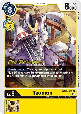 Taomon (BT10-039) - [Xros Encounter Pre-Release Cards]