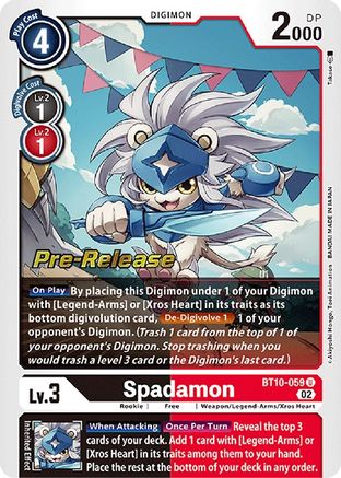 Spadamon [BT10-059] [Xros Encounter Pre-Release Cards] - Trinity Hobby