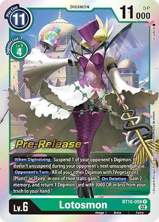 Lotosmon [BT10-056] [Xros Encounter Pre-Release Cards] - Trinity Hobby