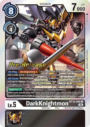 DarkKnightmon (BT10-066) - [Xros Encounter Pre-Release Cards] Foil - Trinity Hobby