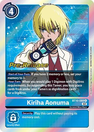 Kiriha Aonuma [BT10-088] [Xros Encounter Pre-Release Cards] - Trinity Hobby