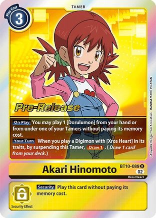 Akari Hinomoto [BT10-089] [Xros Encounter Pre-Release Cards] - Trinity Hobby
