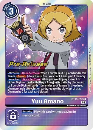 Yuu Amano [BT10-093] [Xros Encounter Pre-Release Cards] - Trinity Hobby