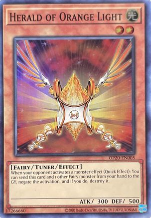 Herald of Orange Light [OP20-EN005] Super Rare - Trinity Hobby