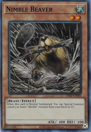 Nimble Beaver [OP20-EN006] Super Rare - Trinity Hobby