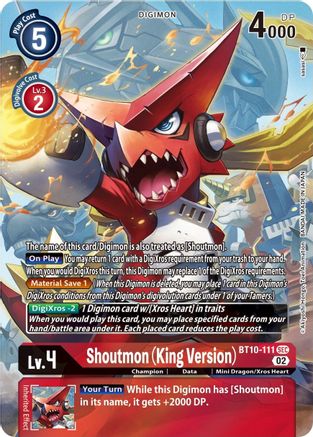 Shoutmon (King Version) [BT10-111] (Alternate Art) [Xros Encounter] - Trinity Hobby