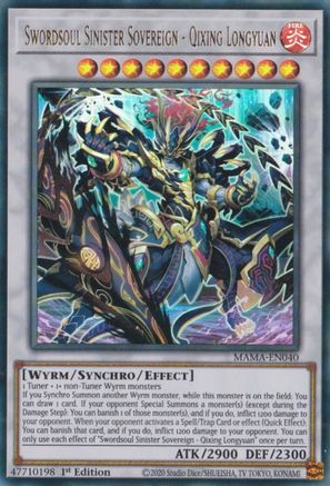 Swordsoul Sinister Sovereign - Qixing Longyuan [MAMA-EN040] Ultra Rare - Trinity Hobby