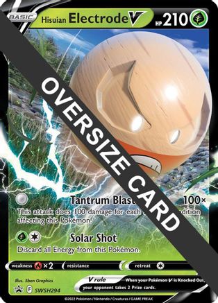 Hisuian Electrode V (SWSH294) (Jumbo Card) [Sword & Shield: Black Star Promos] - Trinity Hobby