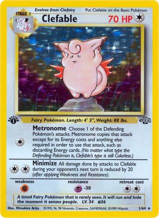 Clefable (1/64) [Jungle 1st Edition] - Trinity Hobby