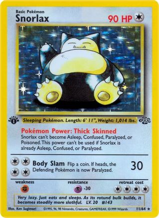 Snorlax (11/64) [Jungle 1st Edition] - Trinity Hobby