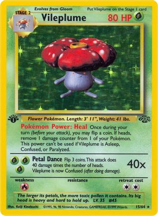 Vileplume (15/64) [Jungle 1st Edition] - Trinity Hobby