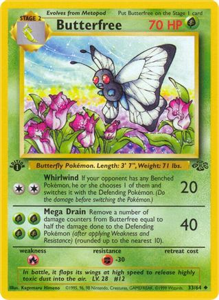 Butterfree (33/64) [Jungle 1st Edition] - Trinity Hobby