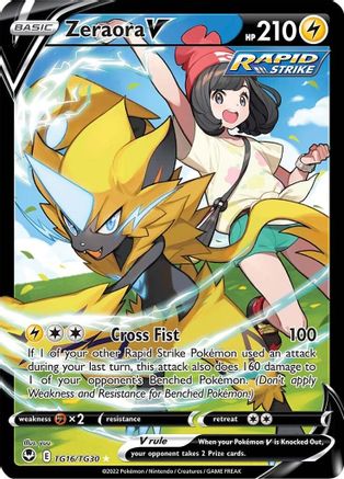Zeraora V (TG16/TG30) [Sword & Shield: Silver Tempest] - Trinity Hobby
