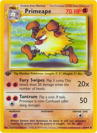 Primeape (43/64) [Jungle Unlimited] - Trinity Hobby