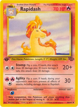 Rapidash (44/64) [Jungle 1st Edition] - Trinity Hobby