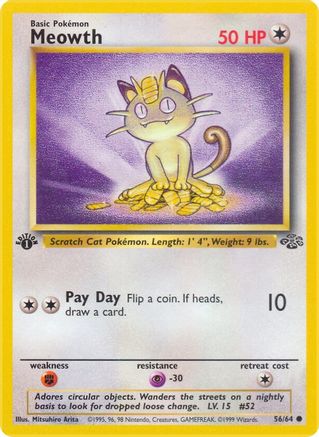 Meowth (56/64) [Jungle 1st Edition] - Trinity Hobby