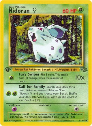 Nidoran (57/64) (Female) [Jungle Unlimited] - Trinity Hobby