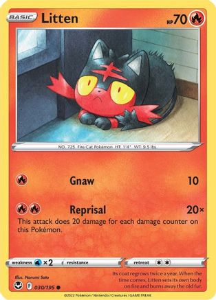 Litten (030/195) [Sword & Shield: Silver Tempest] - Trinity Hobby