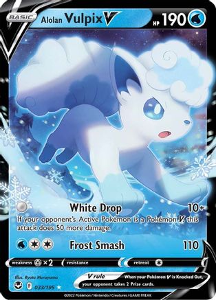 Alolan Vulpix V (033/195) [Sword & Shield: Silver Tempest] - Trinity Hobby