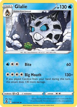Glalie (042/195) [Sword & Shield: Silver Tempest] - Trinity Hobby